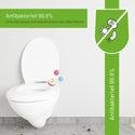 Barrierefreier WC-Sitz C613 "Senioren" ohne Absenkautomatik, verstellbare Winkelpuffer, Öffnungswinkel 180°